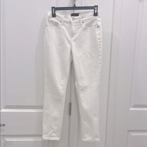 Banana Republic White Ankle Cropped Jeans